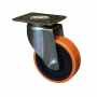 RN01 CPU 200 Большегрузная поворотная колесная опора, полиуретан, обод-чугун