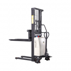 SPN1016 M2, Полуэлектрический штабелер с раздвижными вилами, г/п 1000 кг, высота подъёма 1600 мм, АКБ 120 Ач