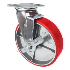 SCpb 55 Поворотная колесная опора б/г с торм. полиуретан (10)